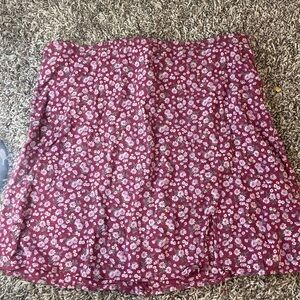 Floral A-Line Women's Skirt - Pink Floral